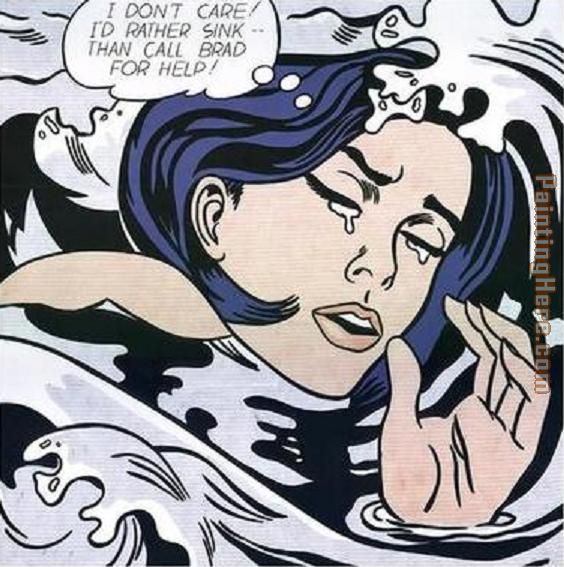 Unknown Artist Drowning Girl by Roy Lichtenstein